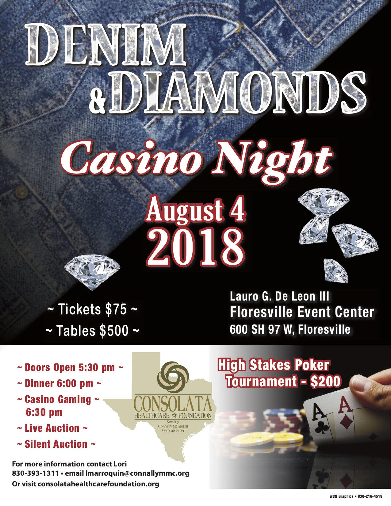 Denim and Diamonds 2018 Event Flyer Image